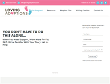 Tablet Screenshot of lovingadoptions.com